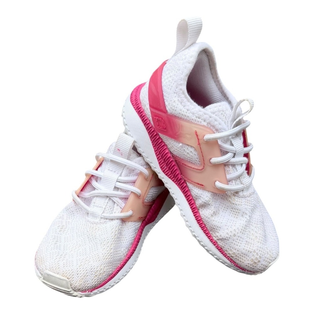 Athleisure Puma Pacer Future Sneakers Toddler Size 8C White Pink 373567-01